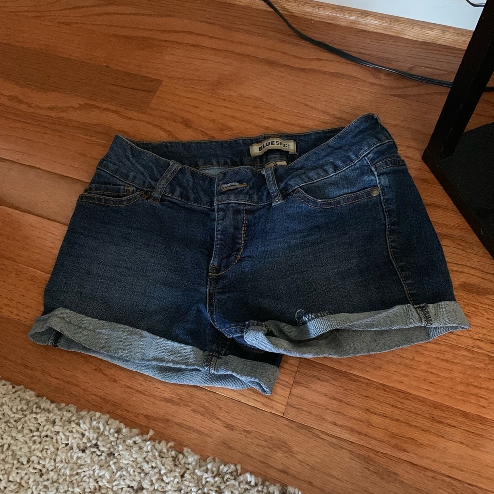 Dark wash shorts